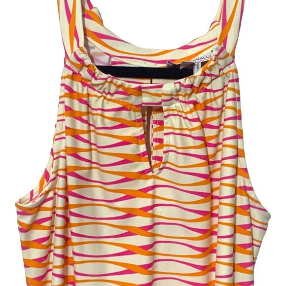 Jude Connally Lisa Dress XS Pink Cream‎ Orange Pink Print - Picture 2 of 6